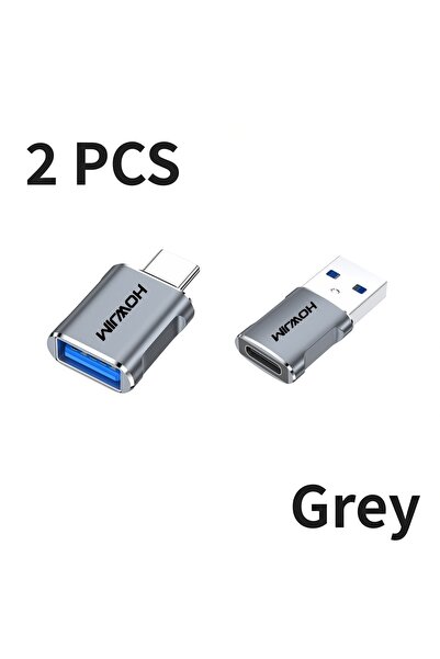 Choice1 grey 2pcs USB C to USB Adapter 4 Pack,USB C Male to USB 3.2 Female OT...