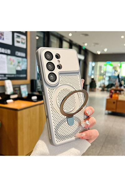 Choice18 Galaxy S25 Ultra Gray Luxury Heat Dissipation Cooling Mesh Hole Phon...