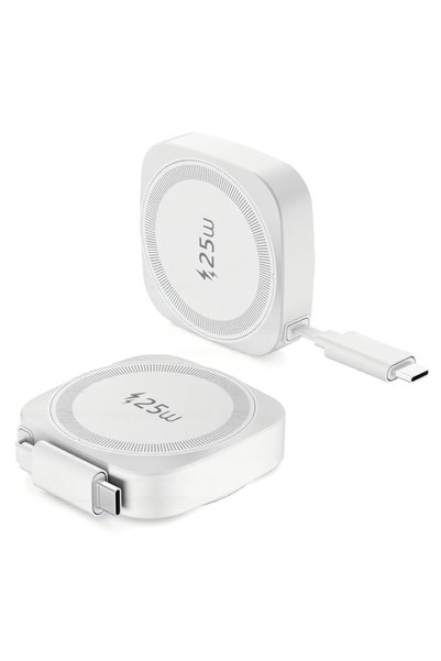 choice2 White Qi2 25W Magnetic Wirelesss Charger for iPhone 17 16 15 Pro Max ...