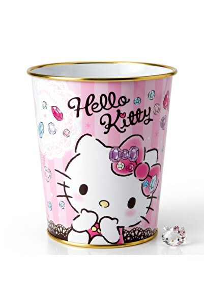 SANRIO Kawaii Cylinder Desktop Trash Can – Cute Cartoon Dust Box for Office, ...