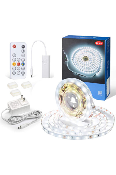 OEM Bandă LED Alb Rece 5 m, 6000K-6500K, 300 LED-uri, Telecomandă RF, Intensi...