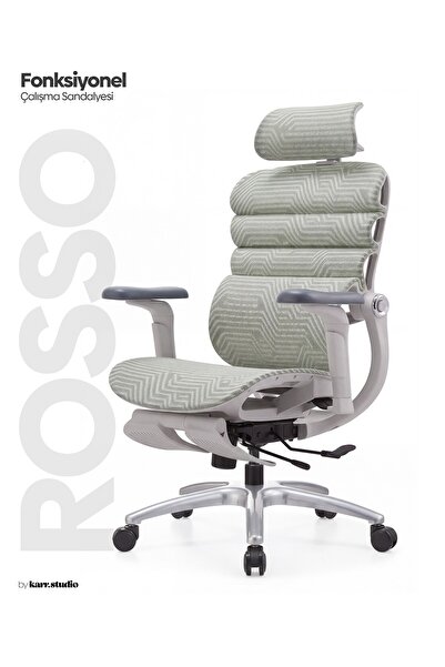 KARR OFFICE Rosso Ergonomik Çalışma Koltuğu - Su Yeşili