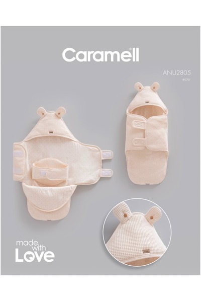 Caramell حاملة أطفال مخملية بحزام من باربوسا - موسم جديد (لفافة سحرية / مع حزام)