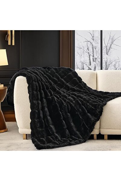Cozy Bliss Faux Fur Throw Blanket for Couch, Cozy Soft Plush Thick Winter Bla...