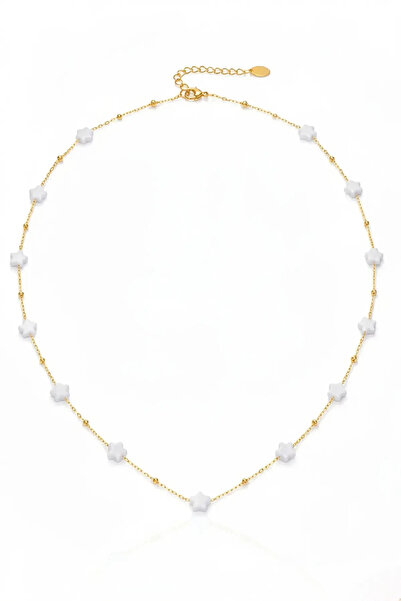 PRVT Gold Color Star Station Necklace