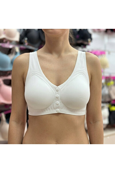 ROSE DAWSON Laser Cut Ghost Bustier Bra with Front Buttons Comfortable Fabric...