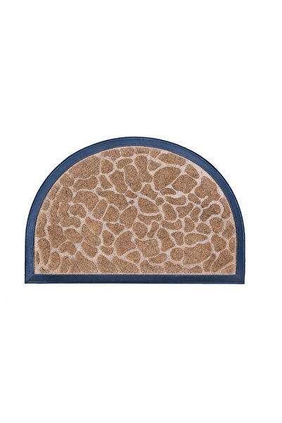 Casa Plastor Stone semi-oval brown carpet doormat 60x40 cm