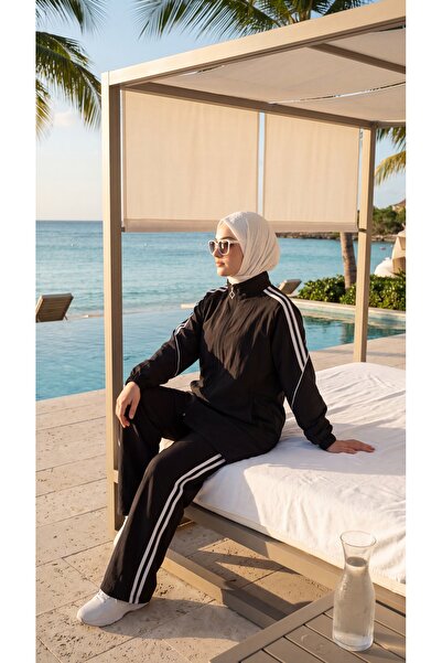MİMİ Luxury Wear Women's Stylish Sport Tracksuit Set Zipper & Bottom Top Set