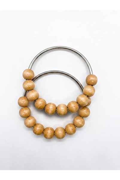 hobi dünyası evim Half Wooden Round Bag Handle
