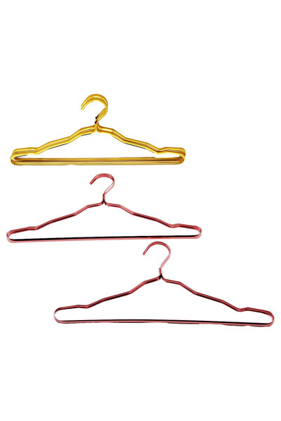 Mercansa 2Pcs Gold - Bronze Complete Metal Hanger Bx40
