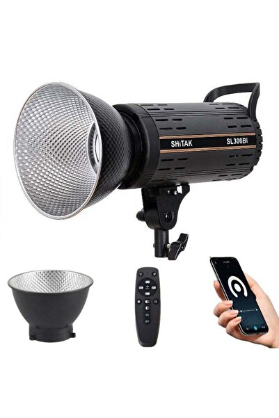 Shitak Deal Professional Bi-Color LED Monolight – 300W COB Studio Light, 3300...