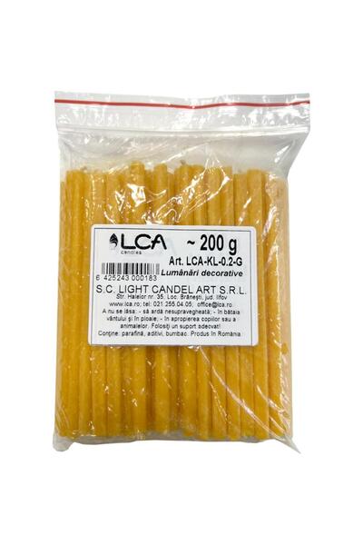 LCA Set 5 x Lumanari Decorative Galben, 200 g