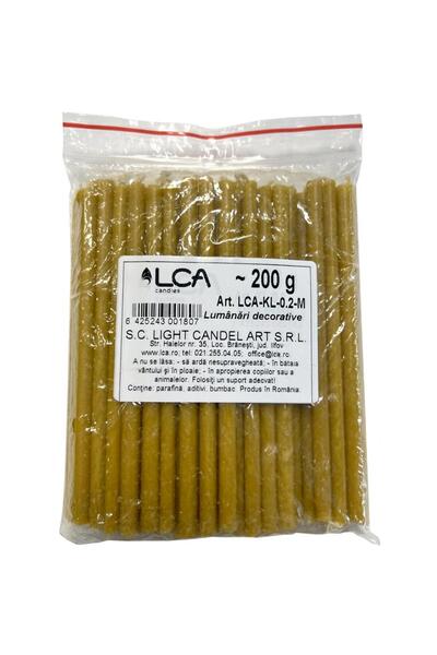 LCA Set 5 x Lumanari Decorative Maro, 200 g