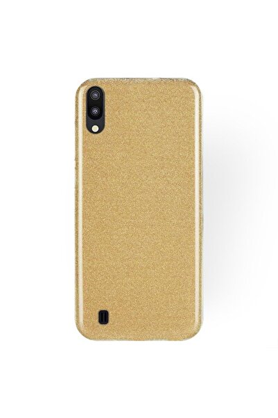 Forcell Σκληρή Θήκη με Γκλίτερ και Χρυσή Λάμψη (Samsung Galaxy M10)