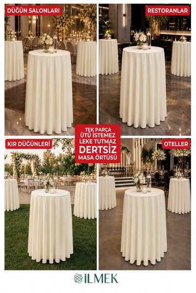 ilmek Dertsiz Serpme Bistro Tablecloth |   Wedding, Event, Organization, Cocktail Tablecloth
