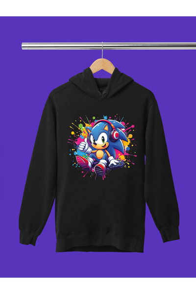 MAGORS Sonic the Hedgehog Printed 3-Yarn Quality Soft Texture Hooded Children...