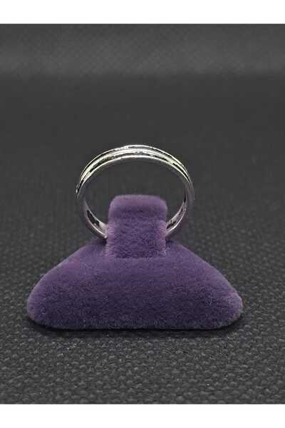 sarıyer silver Striped Model Steel Ring Minimal Design Hand Foot Finger Joint...