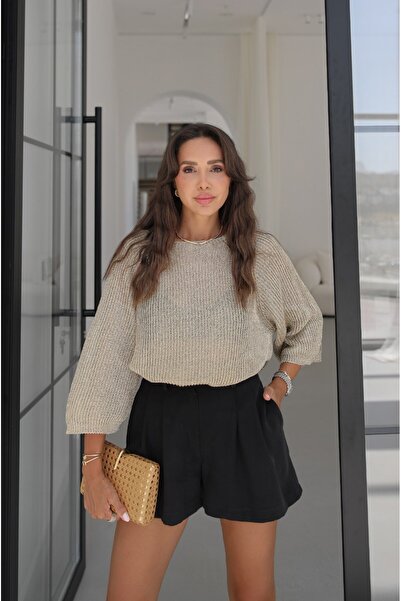 Havoş Gold Glitter Long Sleeve Knitwear