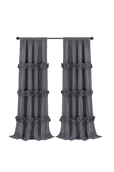 OtherMax Perdele Opace Termice cu Volane Set 2 Bucăți Gri 145x140cm — perdele...