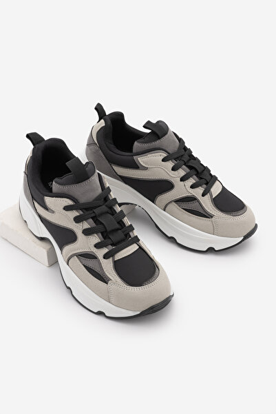 Marjin Women's Sneaker High Thick Sole Multi-Piece Lace-Up Sports Shoes Merit...