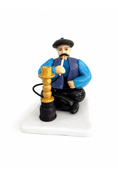 Novaly Store Nargile İçen Geleneksel Adam Figürlü Dekoratif Biblo – Otantik M...