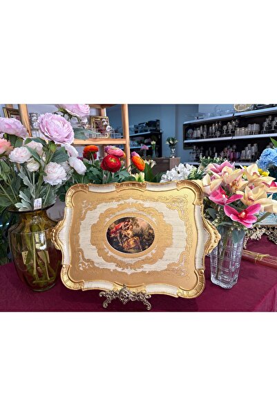 Fiorenza Brand Handcrafted Hand Painted Rosewood Tray 54 cm