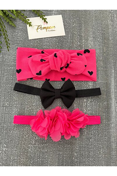 pempem bandana Baby Girl Triple Bandana Set