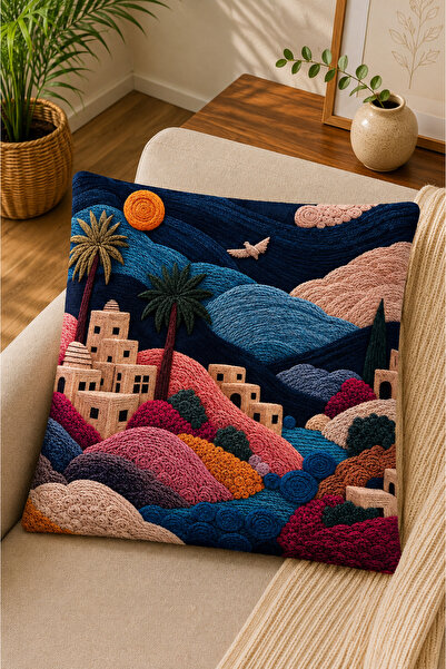 SEVMİŞ HOME Digital Printed Decorative Throw Pillow Cover 43X43 cm – Modern P...