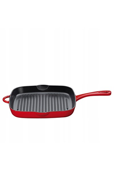 Kuchenprofi Tigaie grill din fontă de 26 cm, roșu Provence