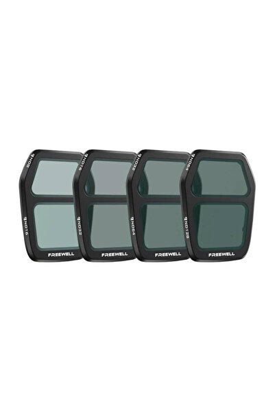 Freewell Set de filtre ND divizate din 4 piese pentru DJI Air 3S, Negru