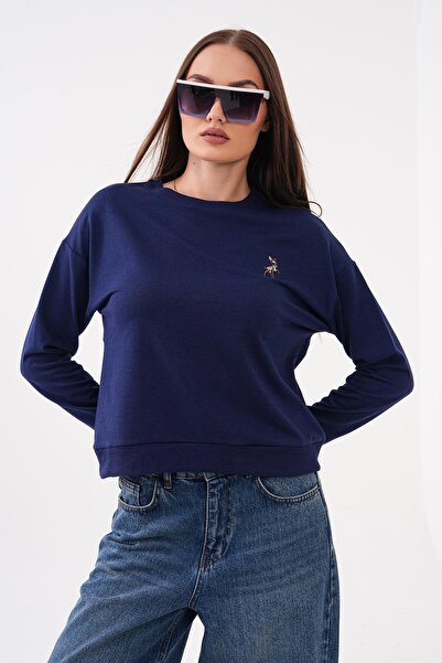 ŞİMAL Women's Ceylan Embroidered Two-Thread Sweatshirt 265112 -