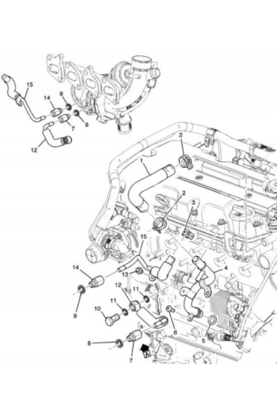 NO BRAND Furtun turbo original Opel Zafira Tourer C 1.4