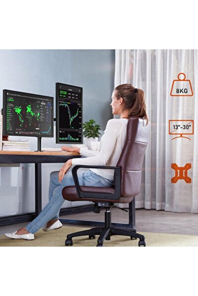 bedee Suport monitor VESA 75x75 și 100x100, 13–30 ", Dublu
