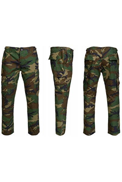Mil-Tec Pantaloni BDU Militari de Luptă Rip-stop WOODLAND SLIM FIT XXL