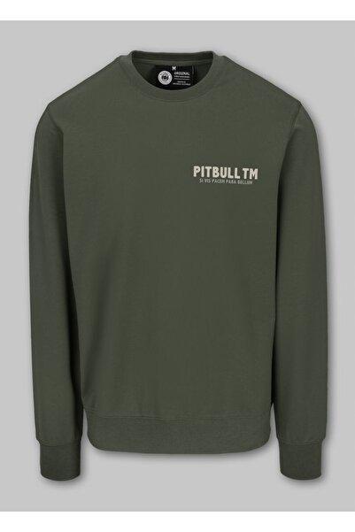 NO BRAND Bluză bărbătească Pitbull Para Bellum Crewneck Sweatshirt verde înch...