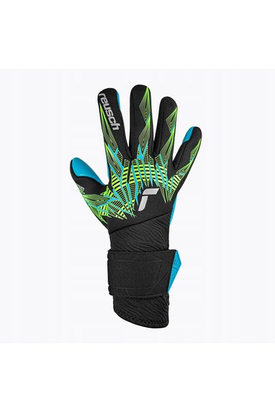 Reusch Mănuși de portar Pure Contact Aqua negru/verde fluo/aqua 9,5