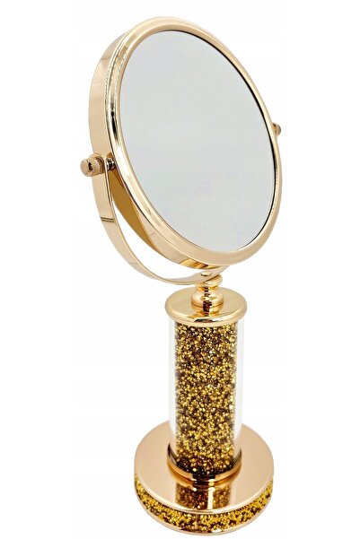 NO BRAND Oglindă glamor cu două fețe 23079 37 cm AURIE