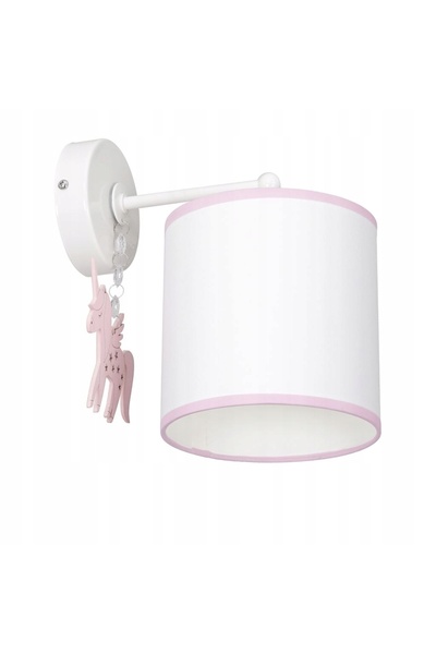 NO BRAND Lampă de perete pentru copii, model ponei, alb-roz