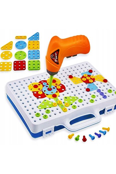 NO BRAND Set de construcție, Mașină de găurit, Set de șurubelnițe, Puzzle mozaic