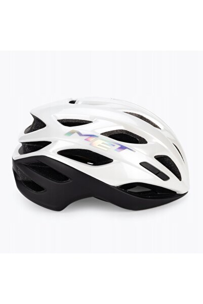 NO BRAND MET Estro Mips alb holografic mat lucios 58-61 cm (L) cască de bicic...