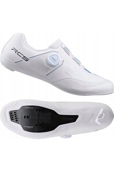 Shimano SH-RC503 Pantofi de ciclism rutier din carbon cu sistem BOA, albi, mă...