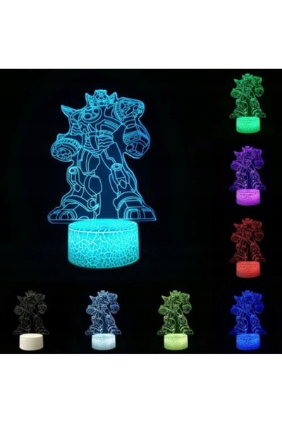 NO BRAND LAMPĂ 3D LED USB TRANSFORMERS OPTIMUS PRIME 16 CULORI PREMIUM