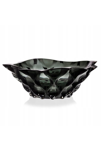 NO BRAND Salatieră din cristal Bohemia Samba Grey, 30,5 cm