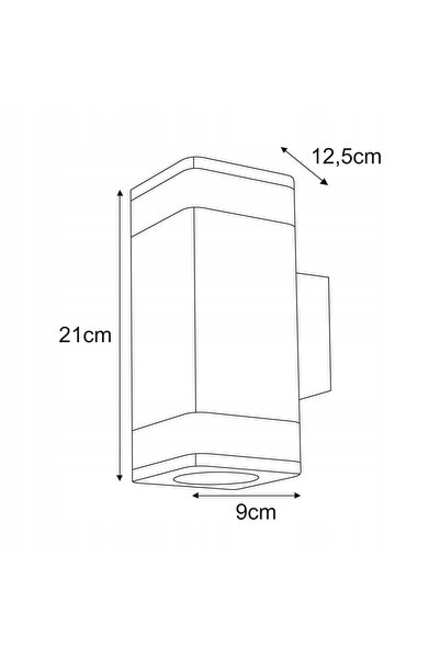 NO BRAND Kaja TAMIZA Aplică de perete de exterior neagră dublă 2xGU10 10W IP44