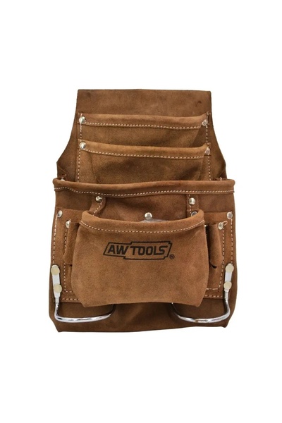 NO BRAND AWTOOLS Buzunar pentru scule cu 10 compartimente din piele