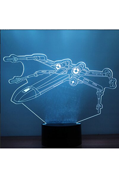 NO BRAND LAMPĂ DE NOAPTE 3D LED USB STAR WARS ÎN FORMA UNUI VÂNĂTOR X-WING, 1...