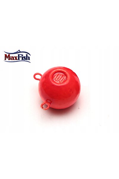 NO BRAND Bilă de mare cu două cârlige roșie - 500 g