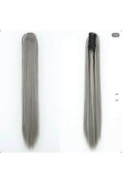 hair Set 2 x Coada de Par cu Cleste 70cm - Gri Inchis #171