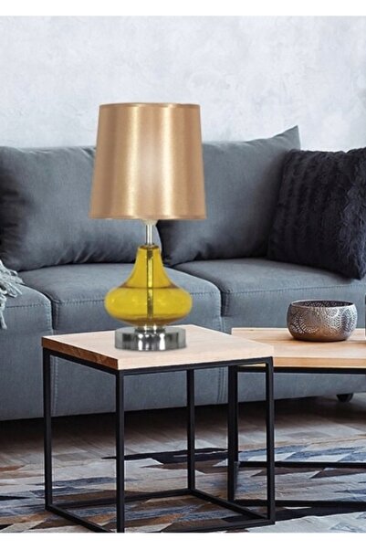 NO BRAND Lampă de masă, lumină de veghe, cromată, cu abajur alb, 35 cm, pentr...