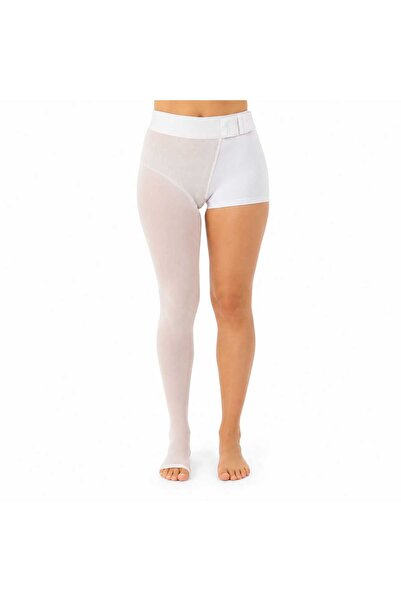 Nevara Women's One-Step Open Toe Medical Compression Stocking - Transparent T...